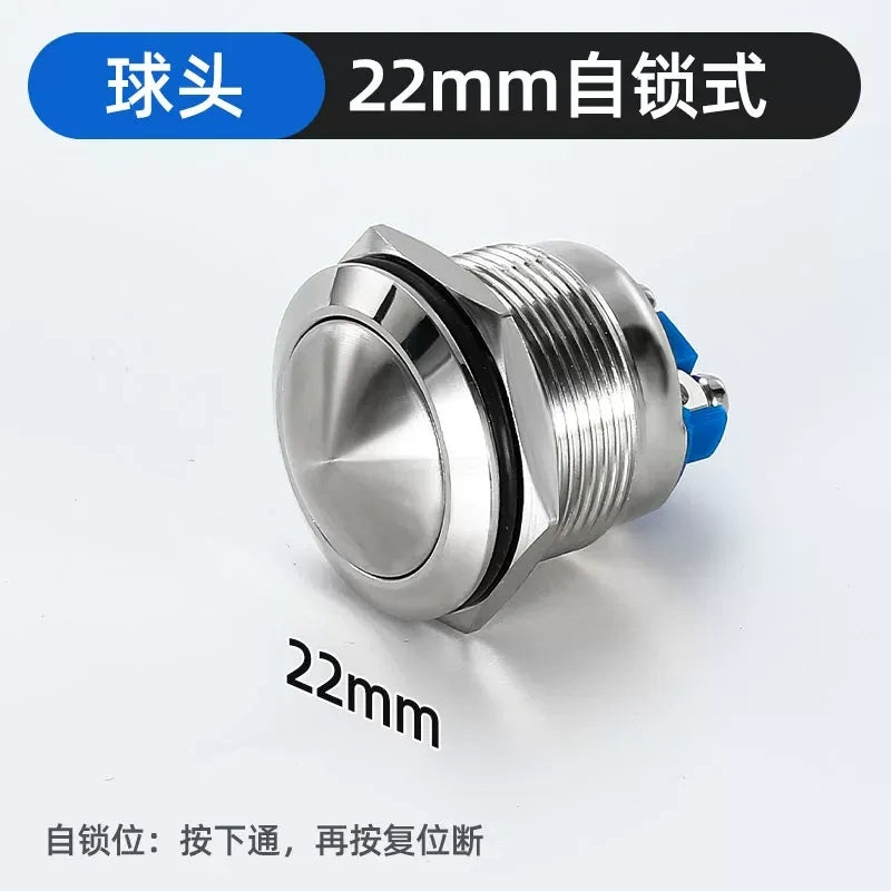 ball head push button,screw terminal button,16mm self-locking type waterproof button