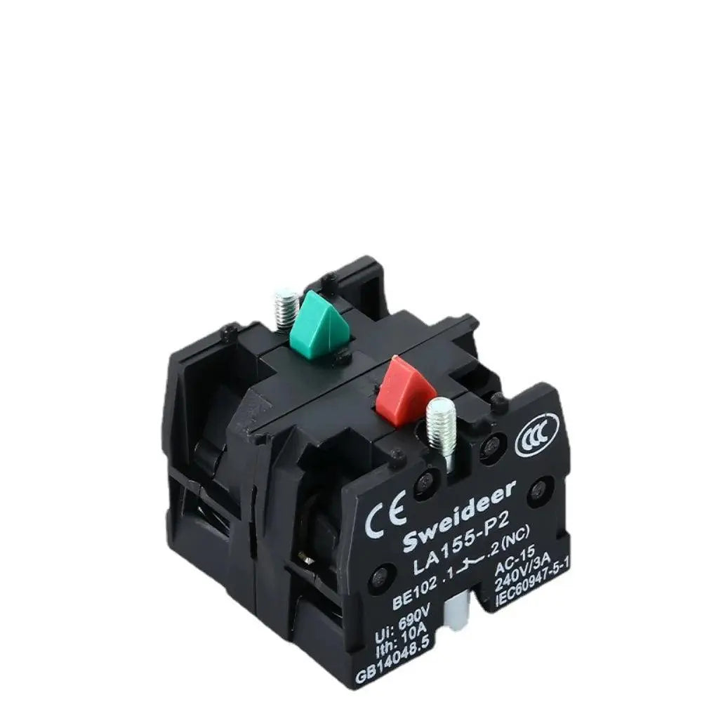 22mm Push Button Switch Momentary Reset ON OFF 12V/220V/48V/24V Black NC NO Power Button for Electrical Industrial Panelboard - electrical center b2c
