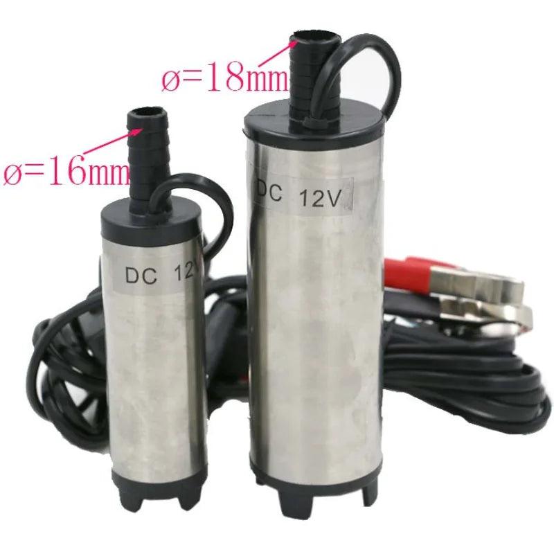 24V DC Portable  Micro-pump 38mm Diameter/ Submersible Pump/ Diesel Pump Oil Self-priming Pump Tube Diameter 1.6cm