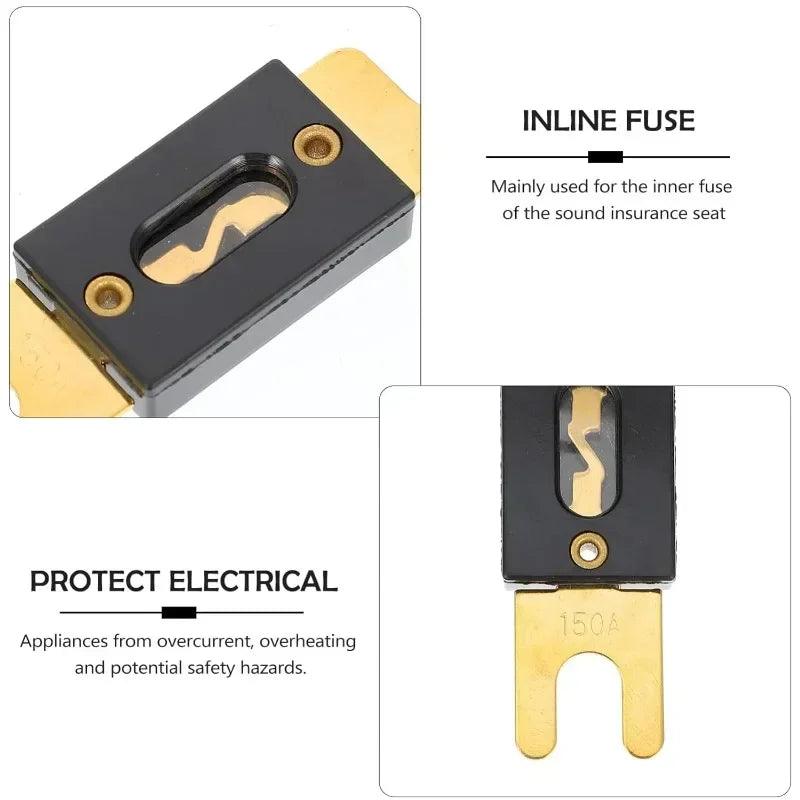 250A Fuse Chip Plated Gold Plated ANL Car Fuse Supplies Car Audio Video System Fuse Car Tools Zinc Alloy Power Supply Protection