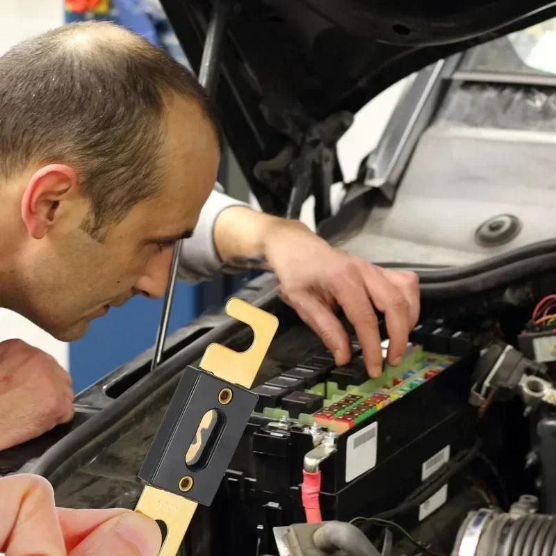 250A Fuse Chip Plated Gold Plated ANL Car Fuse Supplies Car Audio Video System Fuse Car Tools Zinc Alloy Power Supply Protection