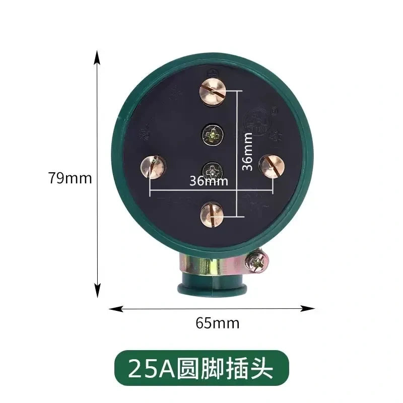 industrial power plug socket,3‑phase 4‑wire connector,440v industrial 25a plug 