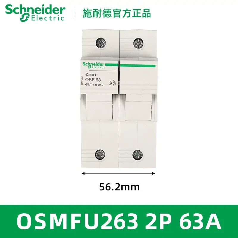 Schneider OSMFU263 Fuse Holder ,DIN Rail Fuse Holder, 2P 63A Fuse Holder without indicator