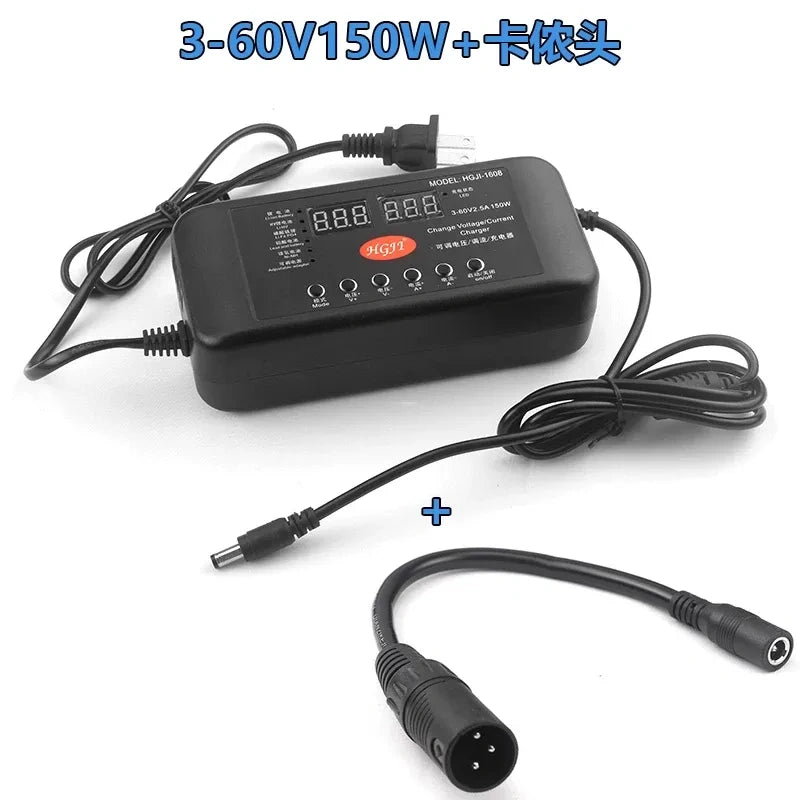 Adjustable DC Power Supply 3-60V 2.5A / 3-90V 1.5A, Digital Display Variable Voltage Current Charger