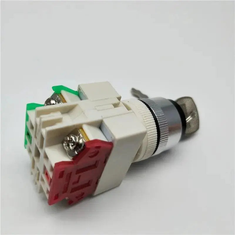 LAY37-11Y2/LAY37-20Y3 Key Rotary Switch 2/3 Position Push Button Switch 1NO1NC Latching Self-locking Key Button - electrical center b2c