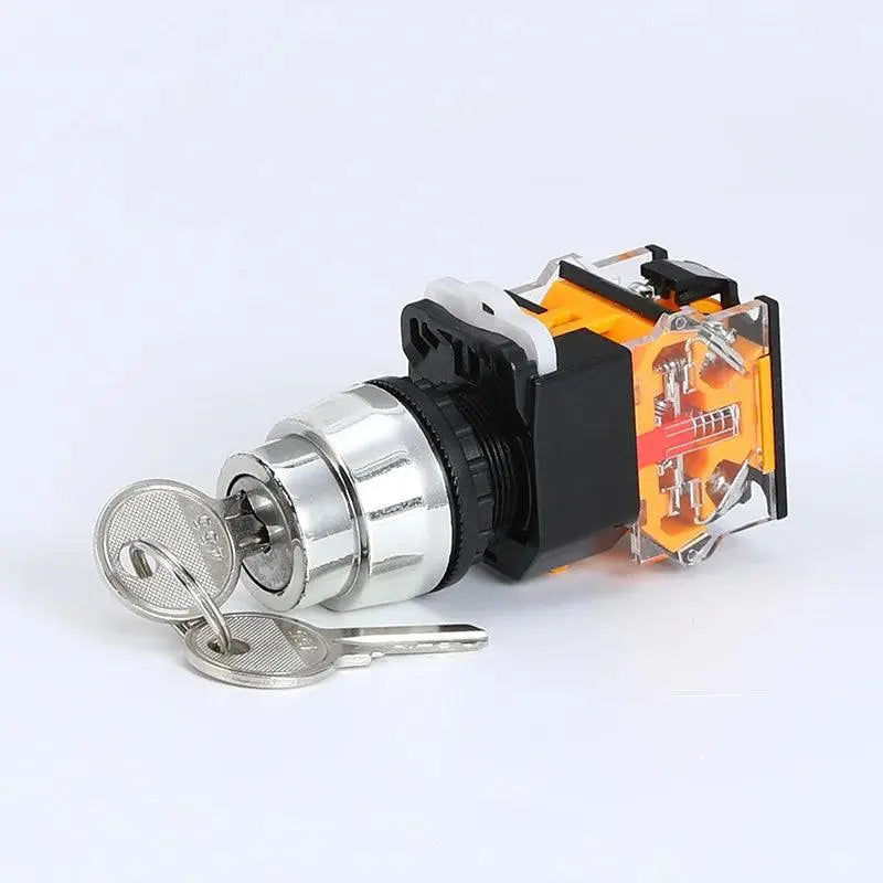 Electrical Rotary Switch Knob 22mm 2/3 Position Selector Power Key Switch Self-Locking 1NO 1NC LA38-11Y2 LA38-11Y3 - electrical center b2c