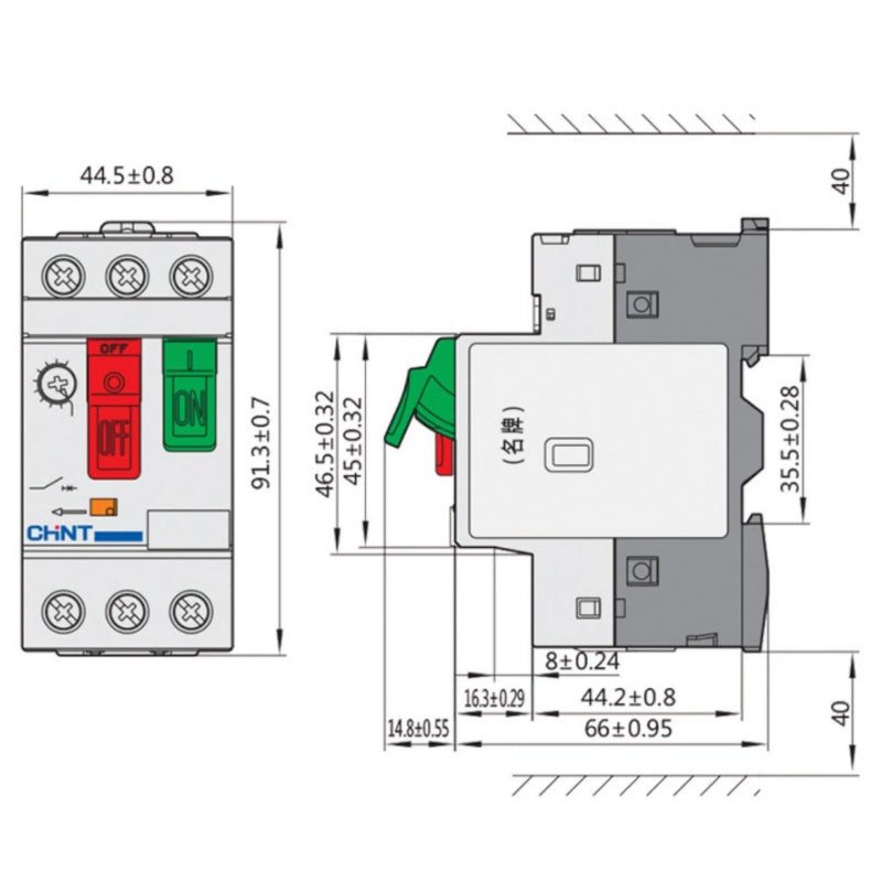 قاطع حماية المحرك CHINT NS2-25