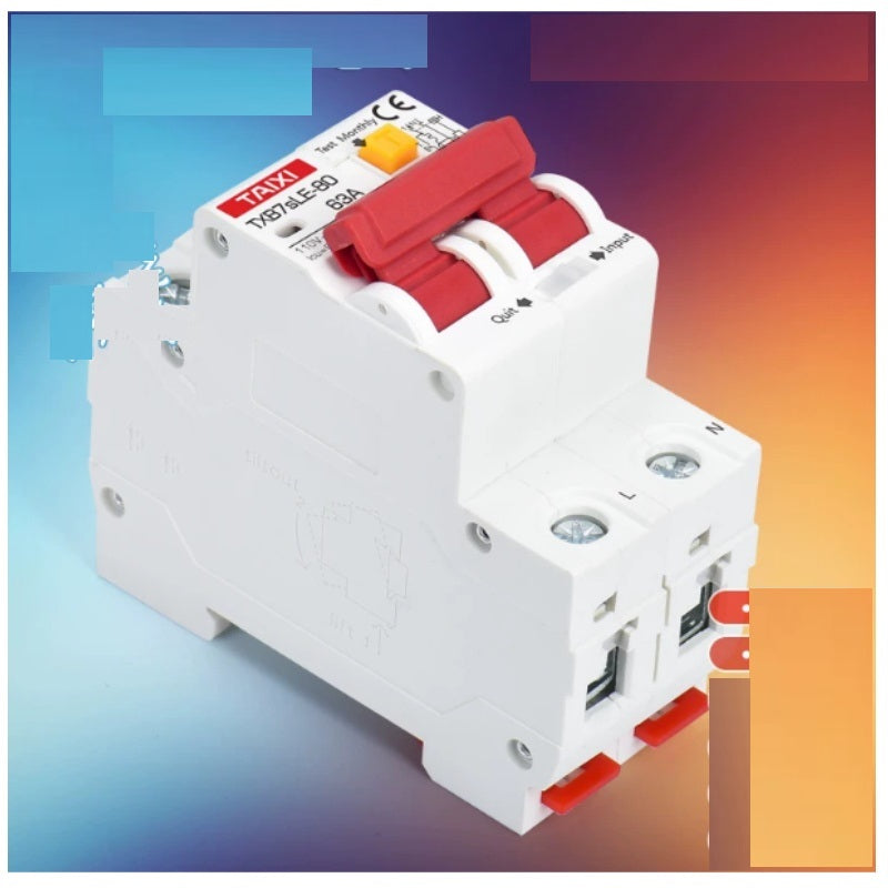120V 2P RCCB Residual Current Circuit Breaker 6A‑80A 30mA, Replacement Earth Leakage Breaker for US Residential Distribution Panel