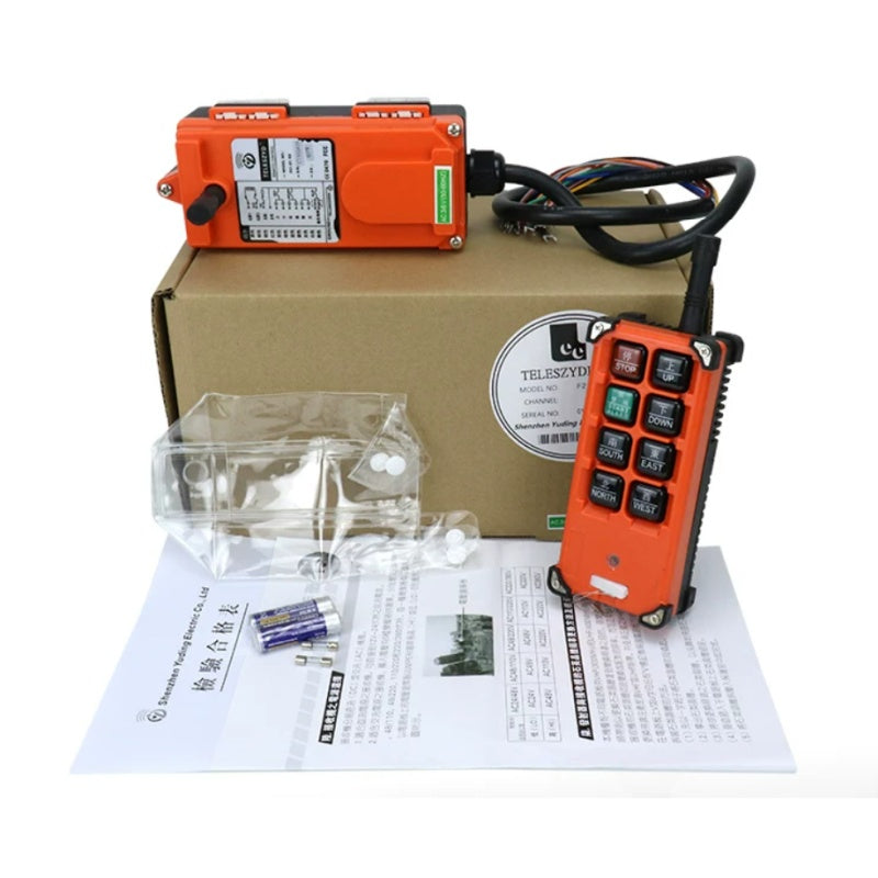 F21-E1B remote control, industrial wireless remote, Telecrane remote, crane remote control, overhead crane remote, electric hoist remote, lift radio controller, hoist remote transmitter receiver, IP65 industrial remote, anti-interference crane remote, 24V 36V 220V 380V remote control, crystal oscillator remote, E-card plug-in remote, industrial lifting remote, gantry crane remote, truck tail lift remote, construction machinery remote
