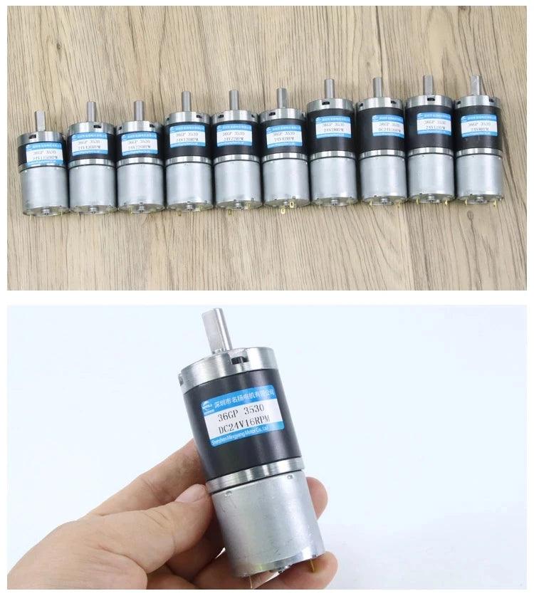 36GP-3530 Planetary Gear DC Motor Torque 50KG 12V 24V Reduce Speed 8pm To 1154rpm PWM Reverse Forward Electric 12 Volt Motor
