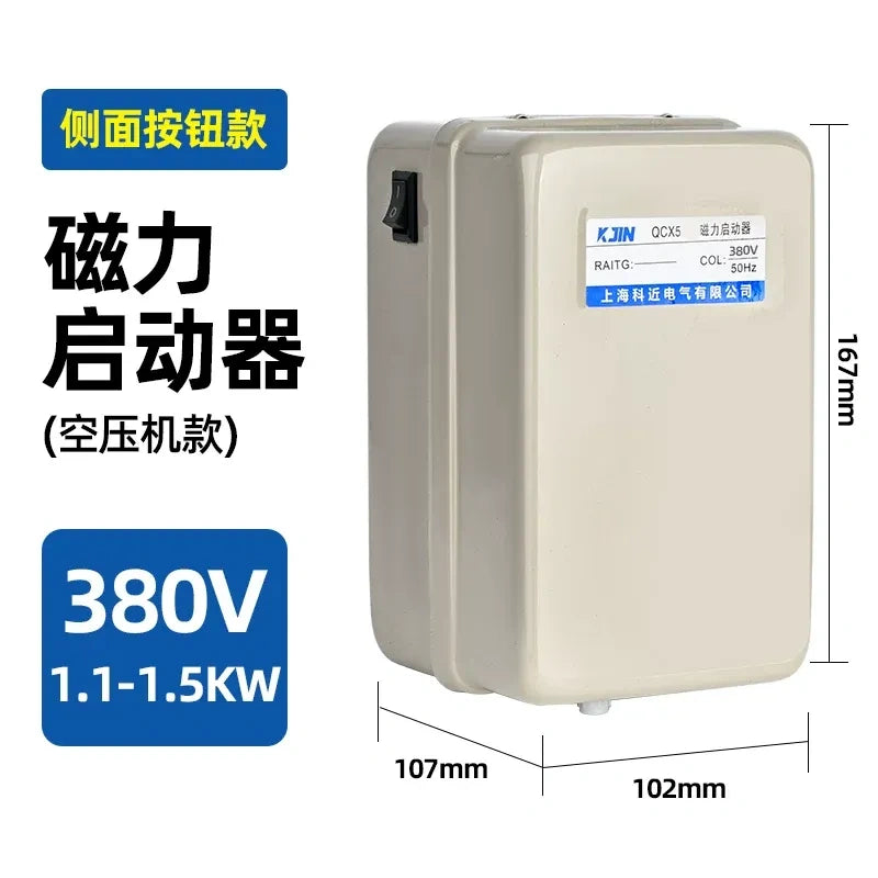 magnetic starter,QCX5 magnetic starter 380v 1.1-1.5kw,ac air-compressor motor overload protector