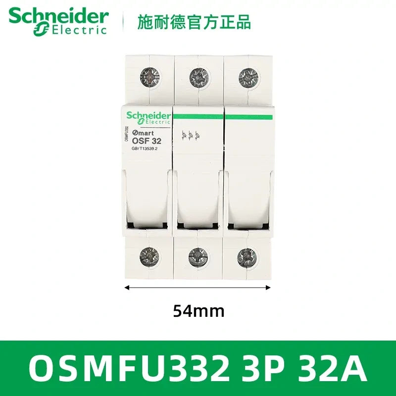 Schneider OSMFU332 Fuse Holder ,DIN Rail Fuse Holder, 3P 32A Fuse Holder without indicator