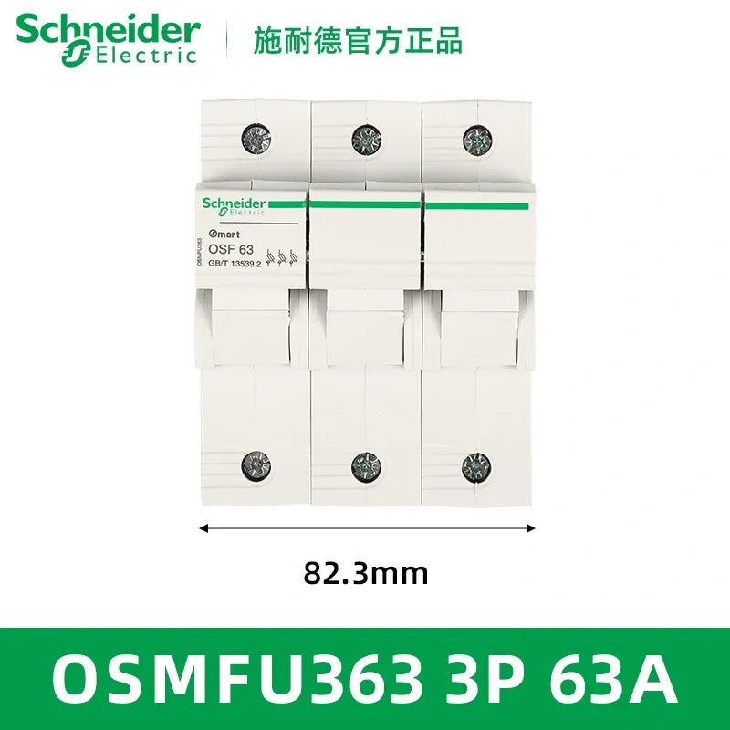 Schneider OSMFU363X Fuse Holder ,DIN Rail Fuse Holder, 3P 63A Fuse Holder without indicator