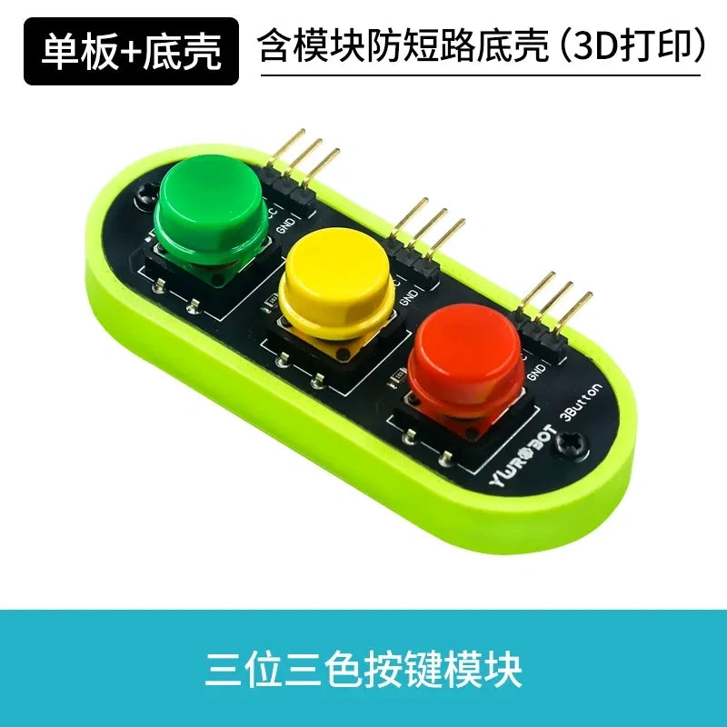 Arduino Push Button Module 2/3/4/6/8 Keys, 3.5V-5V Digital Input Electronic Block with Optional Plastic Housing