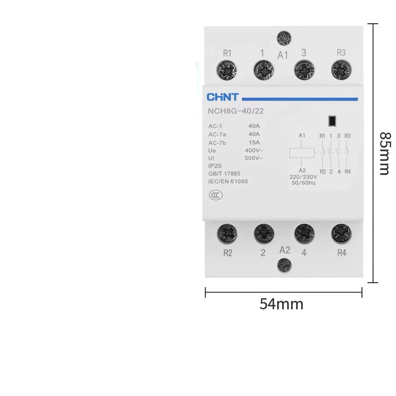 CHNT NCH8 NCH8G-40/22 2NO2NC 2P40A Modular Contactor , Household lighting Contactor