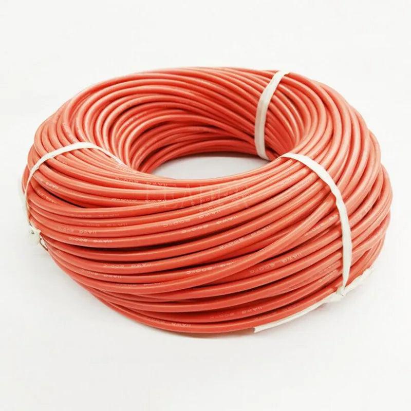 400 Meters/Roll 22/24/26WG High Temperature Soft Silicone Cable Tinned Copper Heatproof Silicone Cable Silica Gel Wire