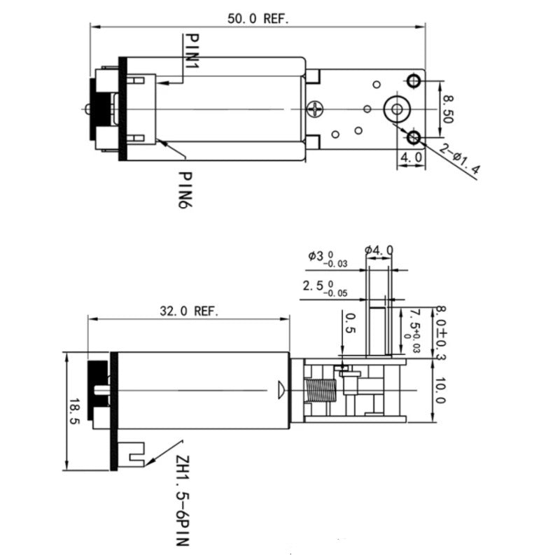 CHF-GW12T-050, dc worm gear motor, encoder motor, hall encoder motor, 6v 12v dc motor, self-locking motor, ab phase encoder, high reduction motor, robotics motor, smart car motor