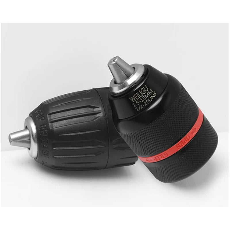 keyless ratchet drill chuck, self locking drill chuck, 3/8 24UNF drill adapter, 1/2 20UNF quick change chuck, cordless drill replacement chuck, angle grinder to drill converter chuck, 0.8-10mm 1.5-13mm drill bit holder