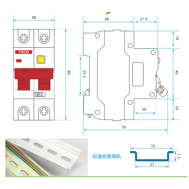 RCCB,Residual Current Circuit Breaker,120V RCCB,2P RCCB,30mA RCD,earth leakage breaker,US residential panel breaker,10A‑63A rccb,replacement rccb,din rail fault current protector,household shock protection breaker