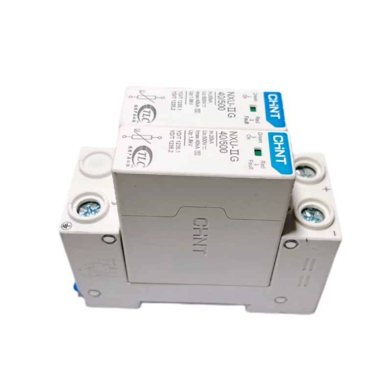 chint nxu-iig dc spd,40ka 2p pv surge protector,dc500v solar lightning arrester,with remote alarm dc surge protection device,photovoltaic combiner box spd