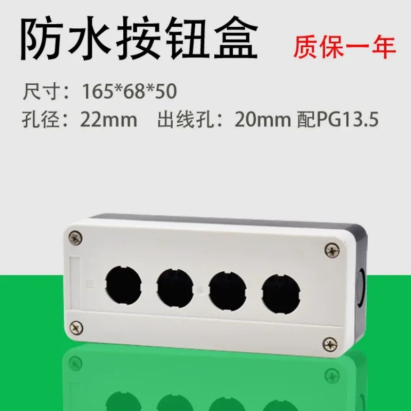 Schneider Type XB2 Waterproof Push Button Box IP65 | 1-4 Hole Control Switch for Garage Roller Shutter