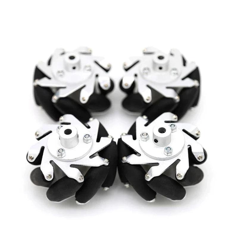 4pcs Mecanum Wheel Diameter 60mm 75mm 100mm 127mm Aperture 4/5/6/8/10/12/14/15/16 mm Omnidirectional Wheel ROS Mobile Platform