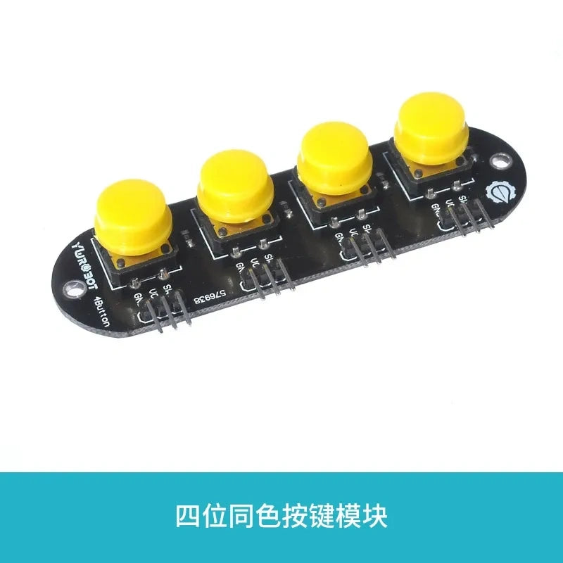 Arduino Push Button Module 2/3/4/6/8 Keys, 3.5V-5V Digital Input Electronic Block with Optional Plastic Housing