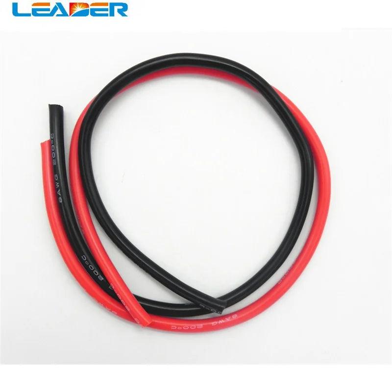 50 sets/lot 14AWG High temperature Silicone Wire Cable / Silica Gel Wire / Silicone Tinned copper Cable 1M Black+1M Red DZ0178