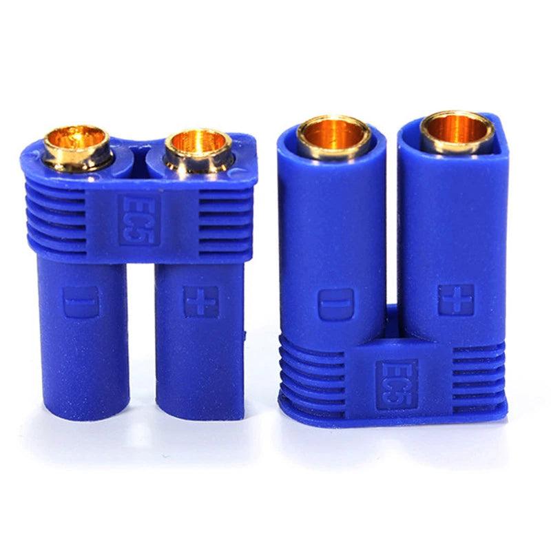 500 Pairs/lot EC5 Gold Bullet Connector Banana Plug Terminals with Housing for RC Part