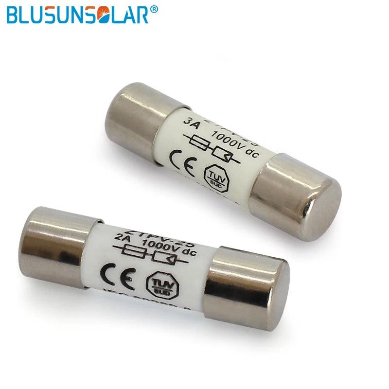 50pcs PV Solar Fuse 2A-30A 1000VDC Fusible 10x38mm PV for Solar Power System