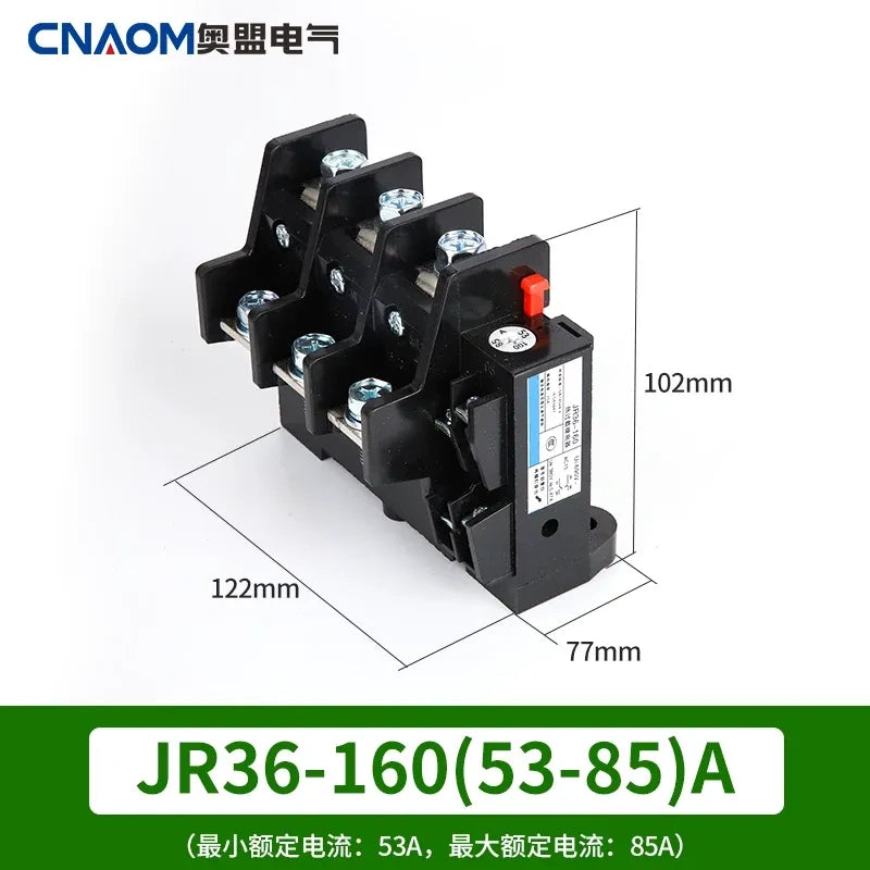 JR36 thermal overload relay, motor overload protector, phase loss protection relay,JR36-160 53-85a