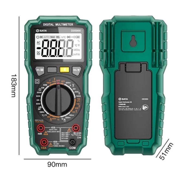 digital multimeter,anti‑burn multimeter,high precision multimeter,electrician multimeter,zero live wire detection,multimeter test leads,sharp tip probe,spare test probes,pv multimeter,photovoltaic multimeter,2000v high voltage multimeter,vfd inverter test,lithium rechargeable multimeter,20a multimeter,capacitance measurement,temperature test,electrical repair tool,d05965,d05966,d05964,d05056,circuit troubleshooting,solar maintenance