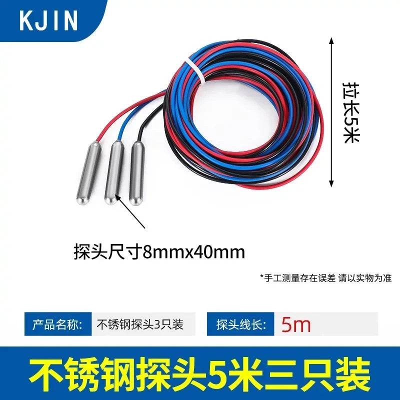 water level probe,liquid level sensor probe,304 stainless steel probe with 5m high temperature silicone wire