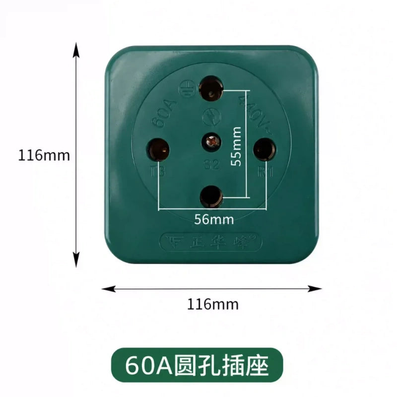 industrial power plug socket,3‑phase 4‑wire connector,440v industrial 60a  socket