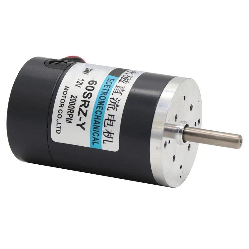 60SRZ-Y 36W Permanent Magnet DC Motor 12V 24V Adjustable Speed Motors High Speed Brushed Double Ball Bearing :Low Noise 12 Volt