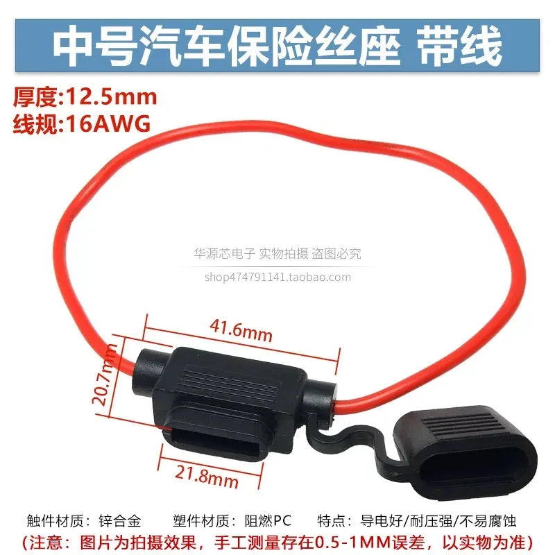 fuse tap for Standard ATO/ATC Blade Fuse, Fuse Tap Adapter with wire, Add-a-Circuit Fuse Holder for 12V Car, Dash Cam Installation
