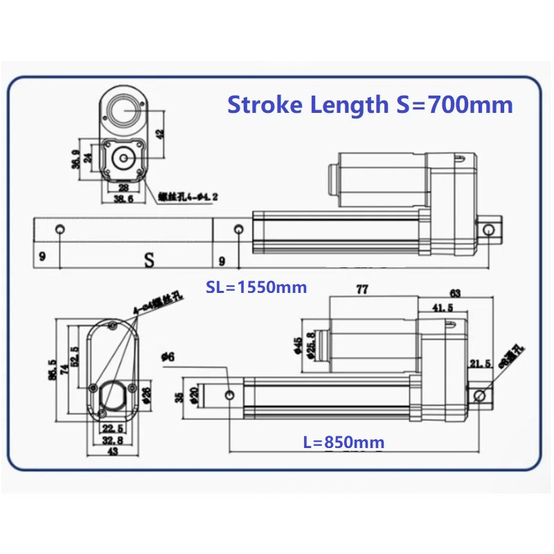 lifting table actuator, medical bed linear actuator, window opener actuator, wheelchair lift actuator, massage chair actuator, scissor lift actuator, smart home linear actuator, industrial automation actuator