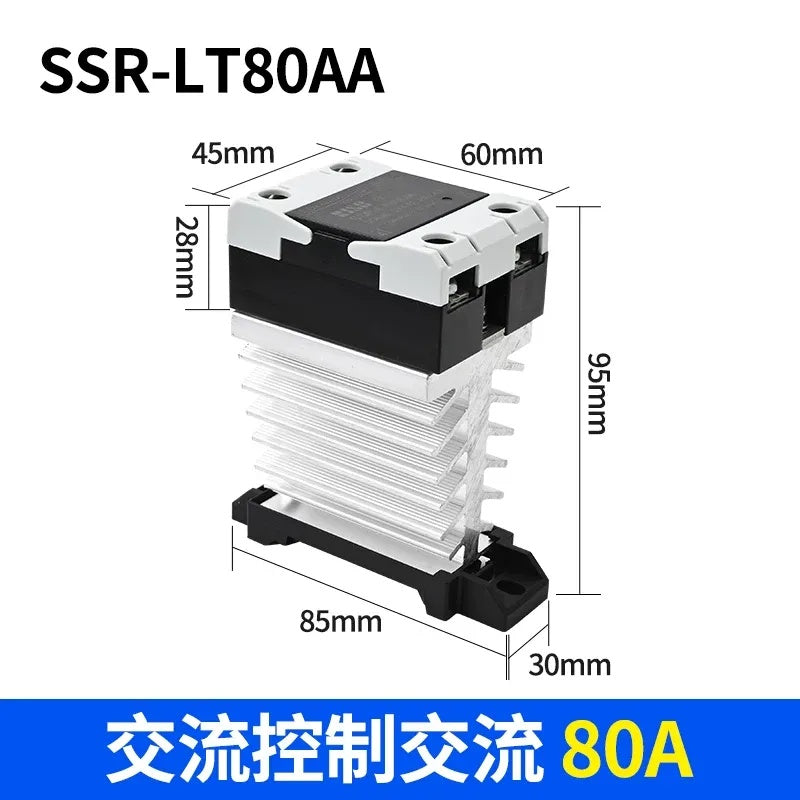din rail solid state relay, integrated SSR contactor, SSR-80AA