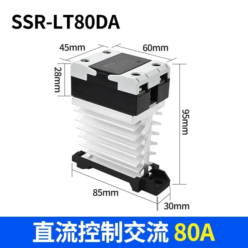 din rail solid state relay, integrated SSR contactor, SSR-80DA