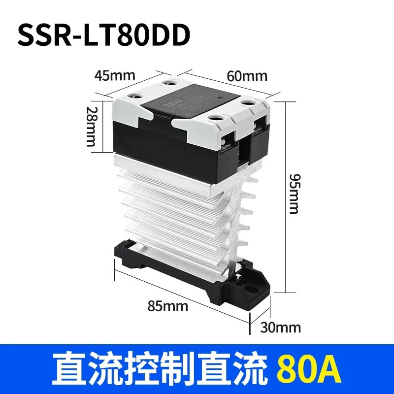 din rail solid state relay, integrated SSR contactor, SSR-80DD