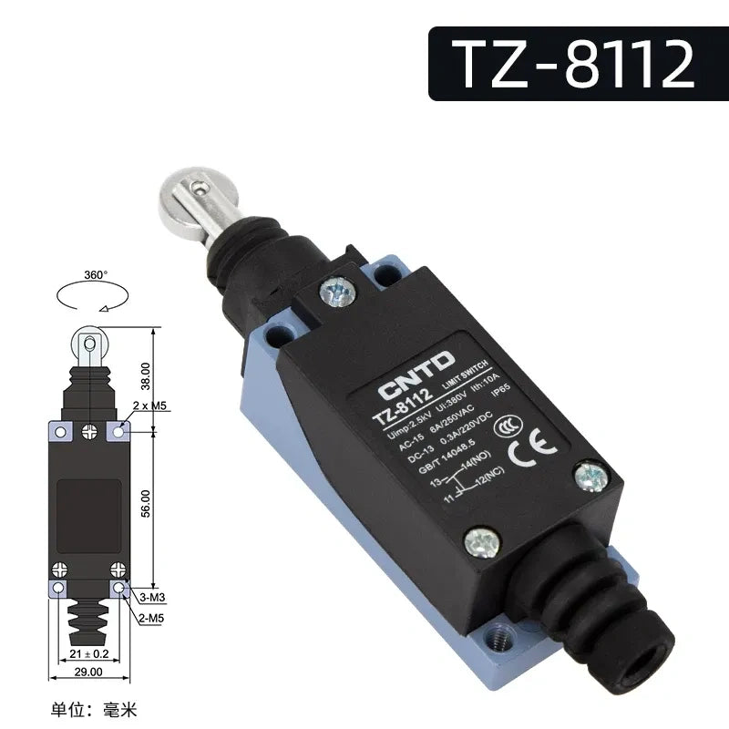 CNTD TZ-8112 Limit Switch ,Travel Limit Switch ,Industrial Micro Switch 