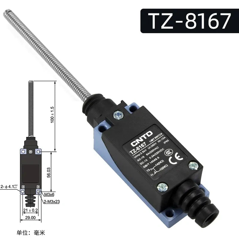 CNTD TZ-8167 Limit Switch ,Travel Limit Switch ,Industrial Micro Switch 