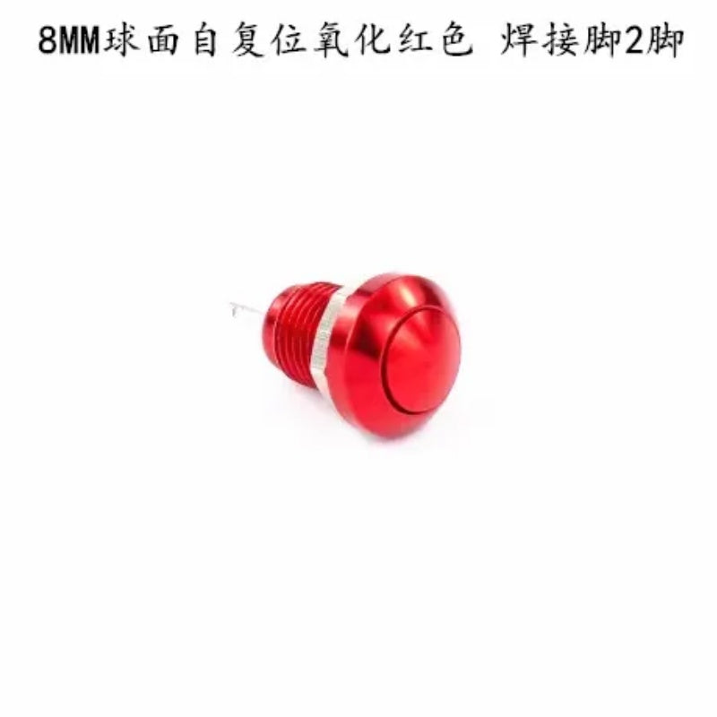 EARU -1pc 8mm مفتاح زر ضغط معدني لحظي مقاوم للماء