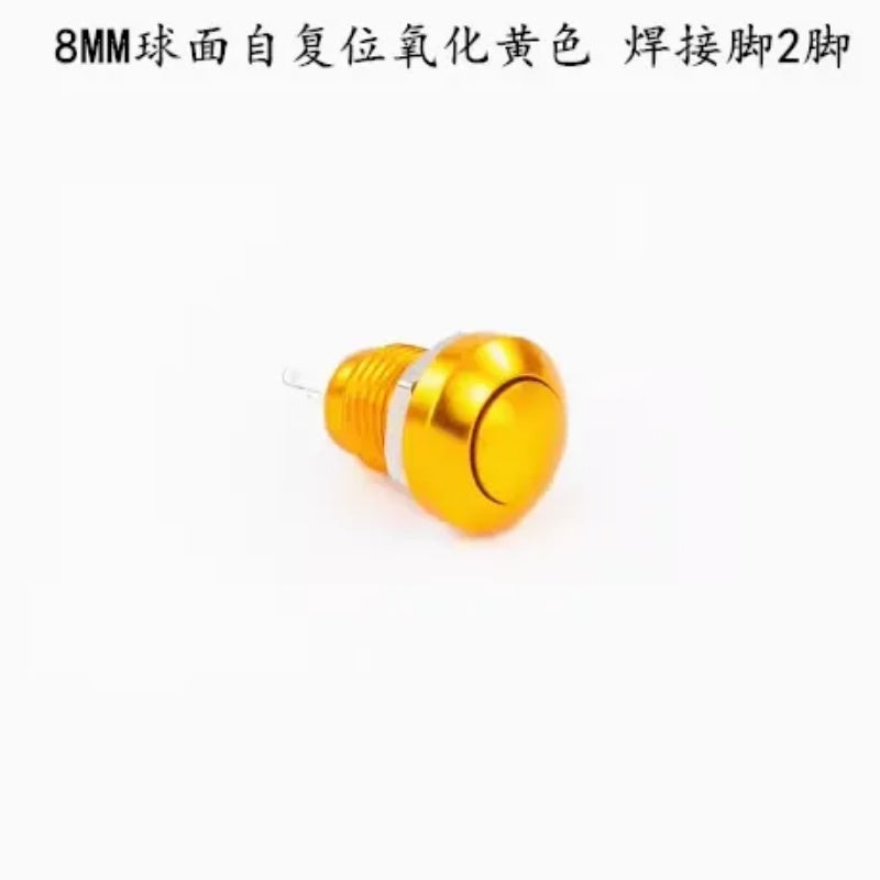 EARU -1pc 8mm مفتاح زر ضغط معدني لحظي مقاوم للماء