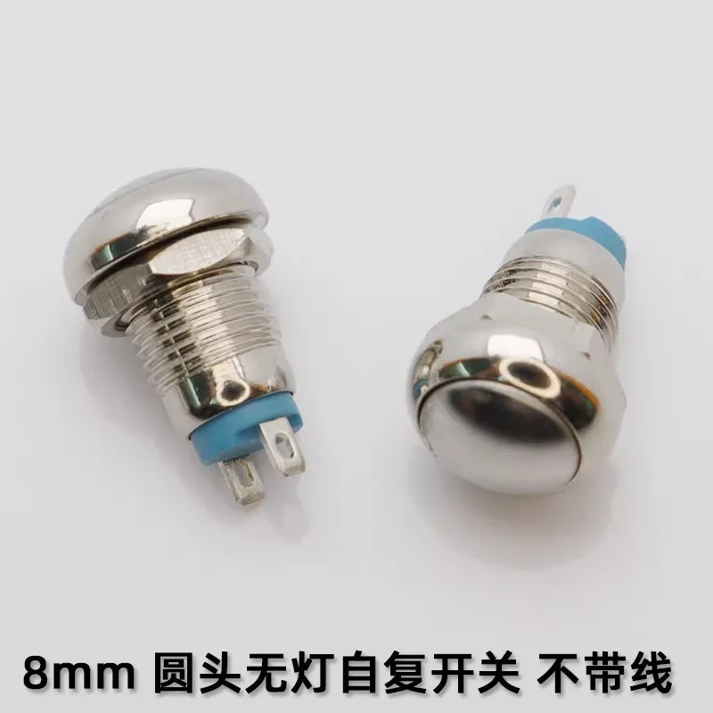 12mm Waterproof Metal Push Button Switch with LED Light – 5-24V Wide Voltage Momentary Start Switch for PC Power / Equipment Startup