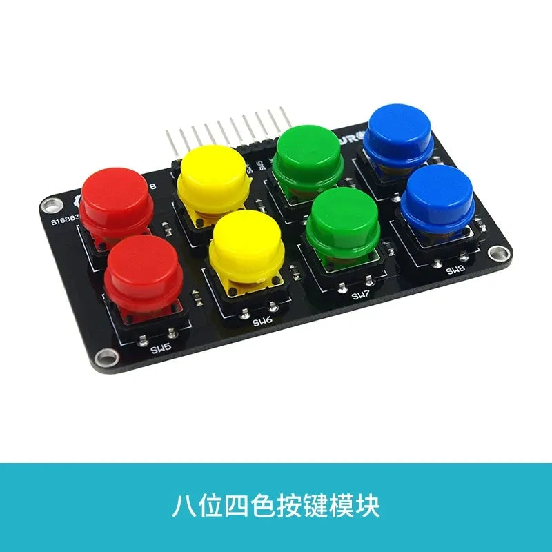 Arduino Push Button Module 2/3/4/6/8 Keys, 3.5V-5V Digital Input Electronic Block with Optional Plastic Housing