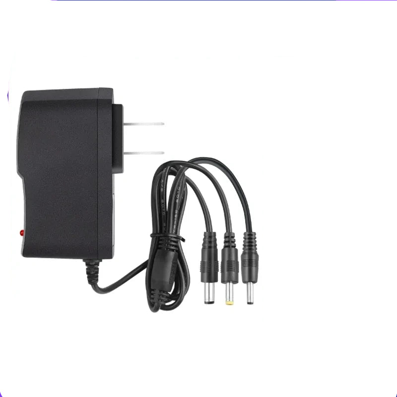 9V1.5A 3-in-1 connector charger, 5.5mm DC power supply, US plug speaker charger, dance party speaker charger, center positive power adapter
