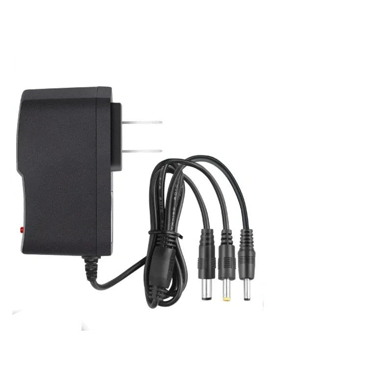 9V1A 3-in-1 connector charger, 5.5mm DC power supply, US plug speaker charger, dance party speaker charger, center positive power adapter