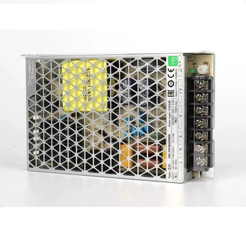 Schneider ABL2REM24 Power Supply, ABL2REM24015K, ABL2REM24020K, ABL2REM24045K, ABL2REM24065K, ABL2REM24085K, ABL2REM24100K, ABL2REM24150K, 24V DC Power Supply, Industrial Switching PSU, 35W-350W Power Supply, DIN Rail Power Supply, Schneider ABL2K Series, PLC Power Supply