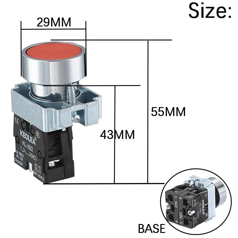 Button switch self reset XB2 small mushroom head emergency stop 22mm knob key start inching power on XB2-BS542 XB2-BA31 XB2-BA42 - electrical center b2c